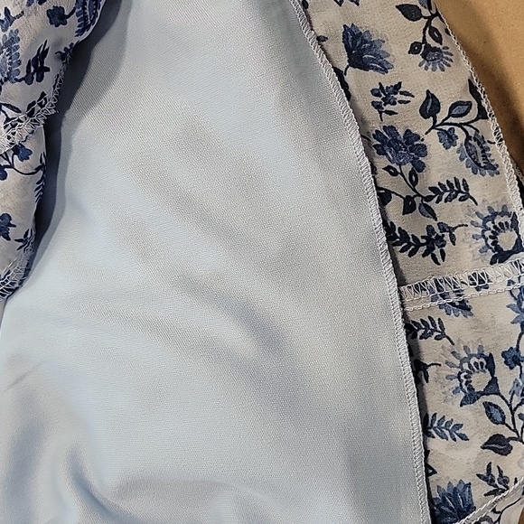 Xtraordinary Size S Blue Ditzy Floral Pattern Tiered Mini Dress, EUC - Picture 11 of 12